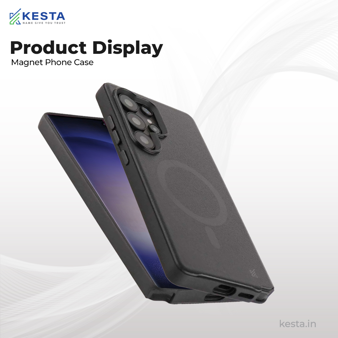 Samsung S24 Ultra Cover - MagArmour Black Hybrid Case (Grip + Gloss – Textured for Control, Smooth Style)